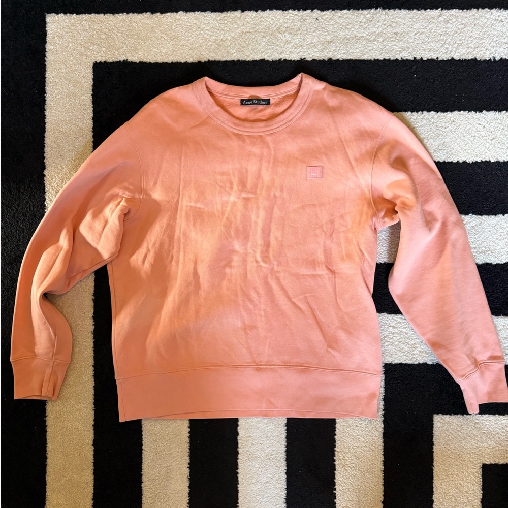 Acne Studios Men's Peach Crewneck Sweatshirt